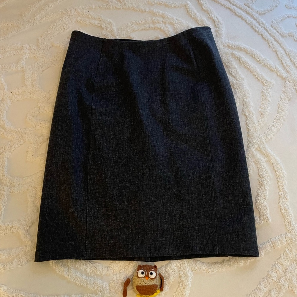 Liverpool 12 Classic Charcoal Gray Pencil Skirt - Women